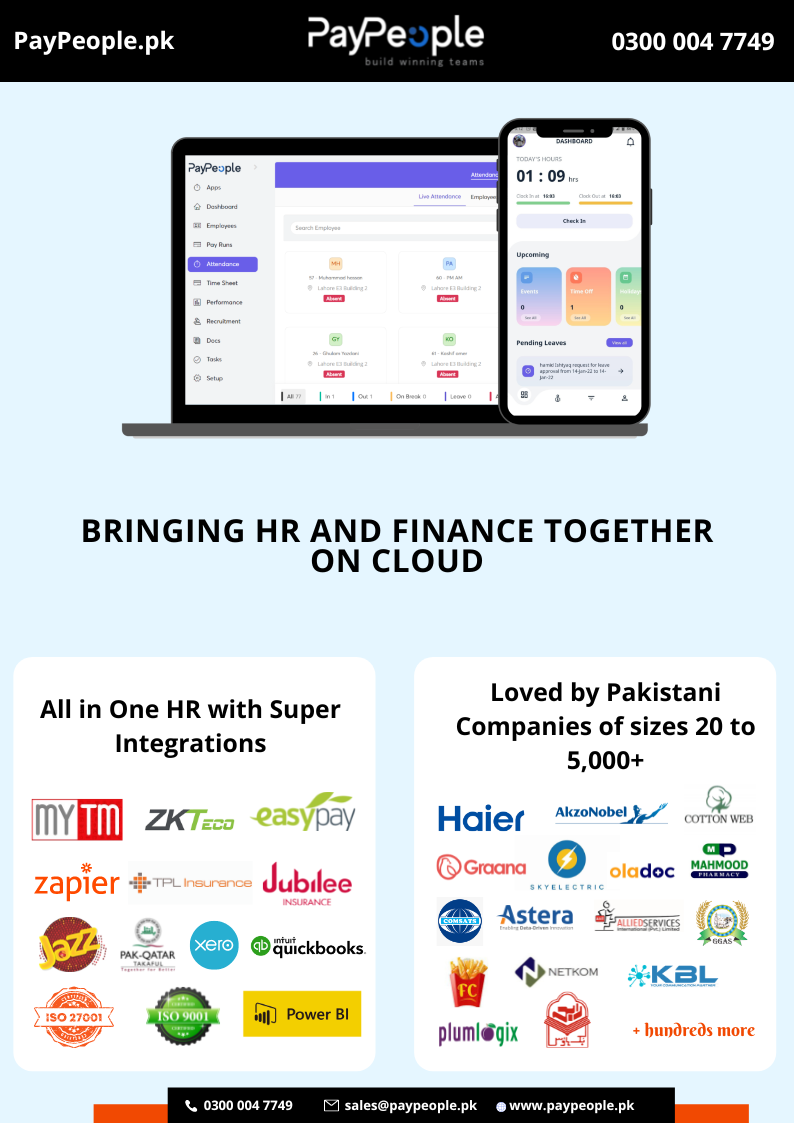 How HR software in Lahore Pakistan portal facilitates business growth?