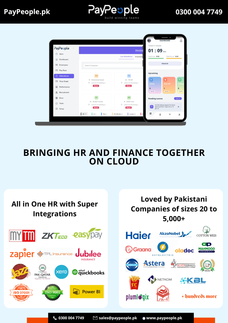 Which necessary features will future-proof the HR software in Pakistan?